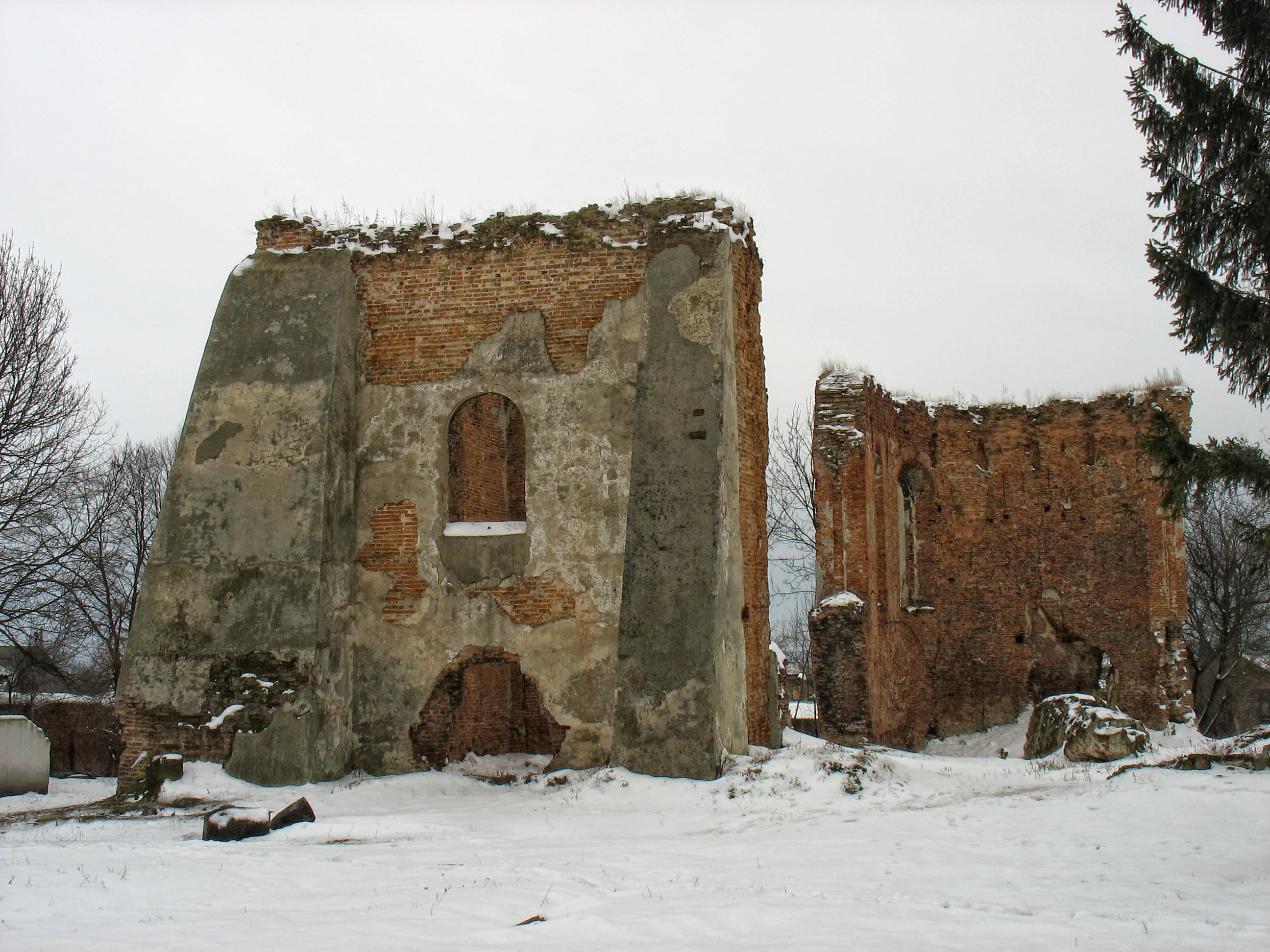 Ruins of the main church of Dominican monastery in Belz