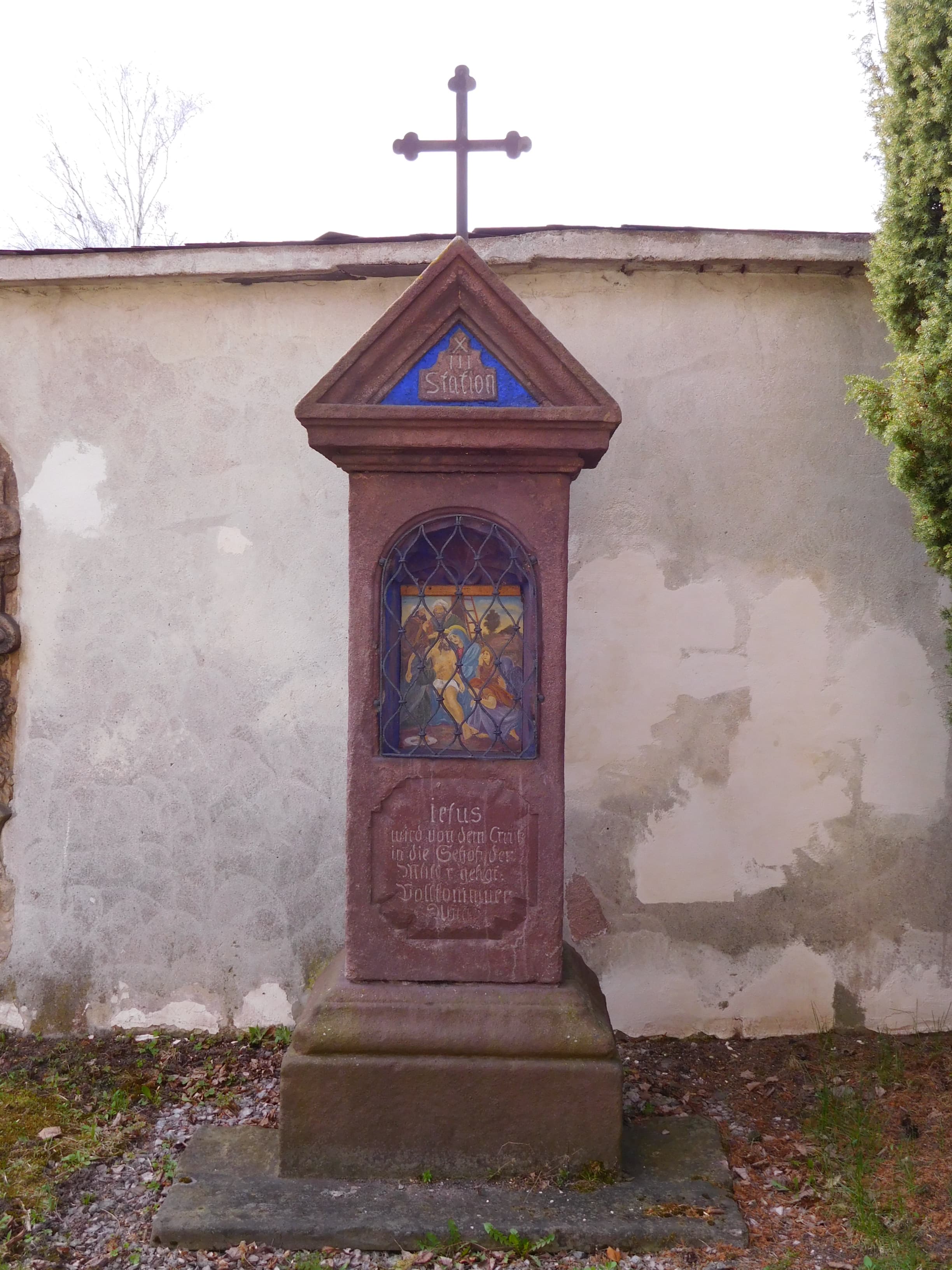 13th station of the cross in Hostinné