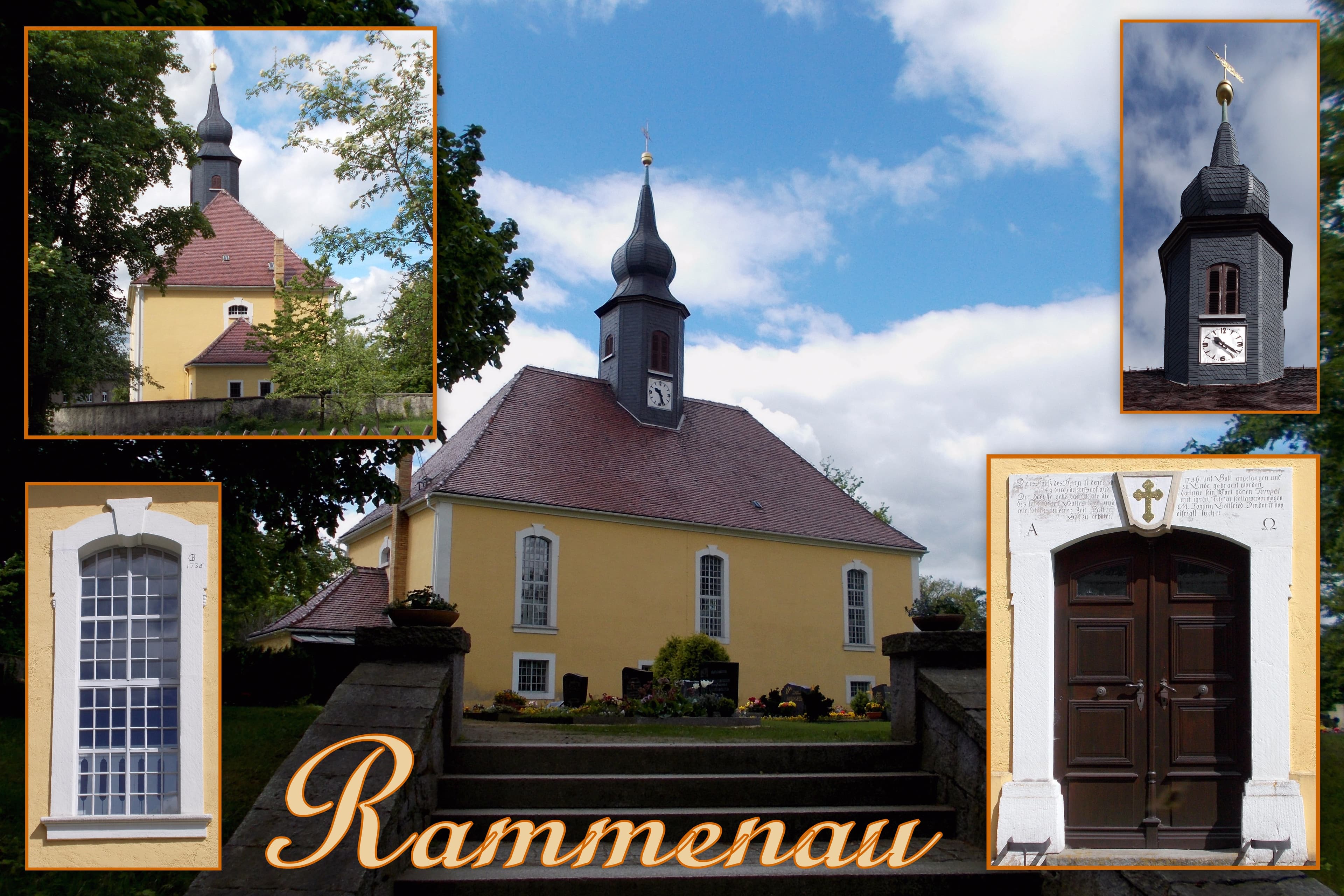 Pfarrkirche und Kirchhof in Rammenau