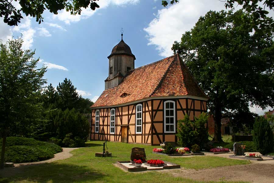 Timberframed protestant church Kremitz