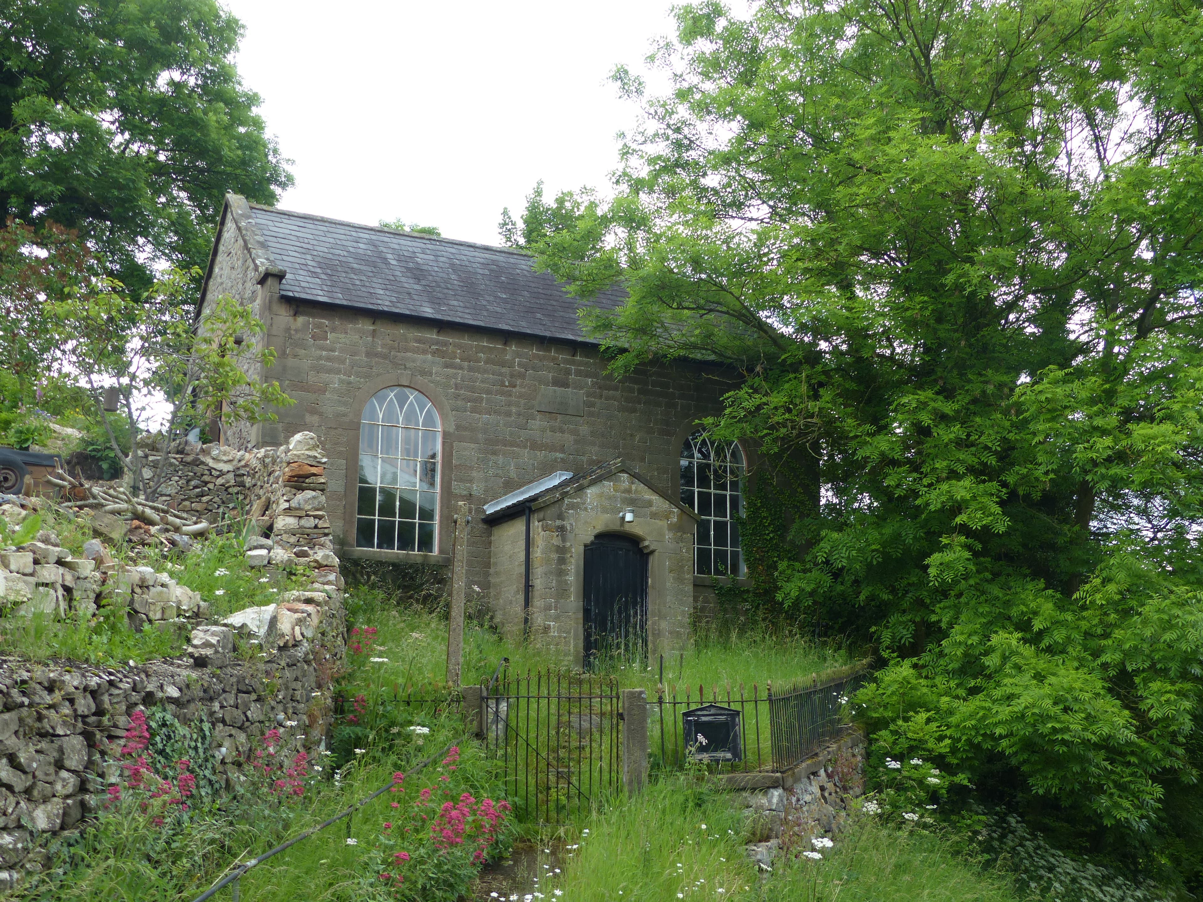 Methodist Chapel and attached wall and railings