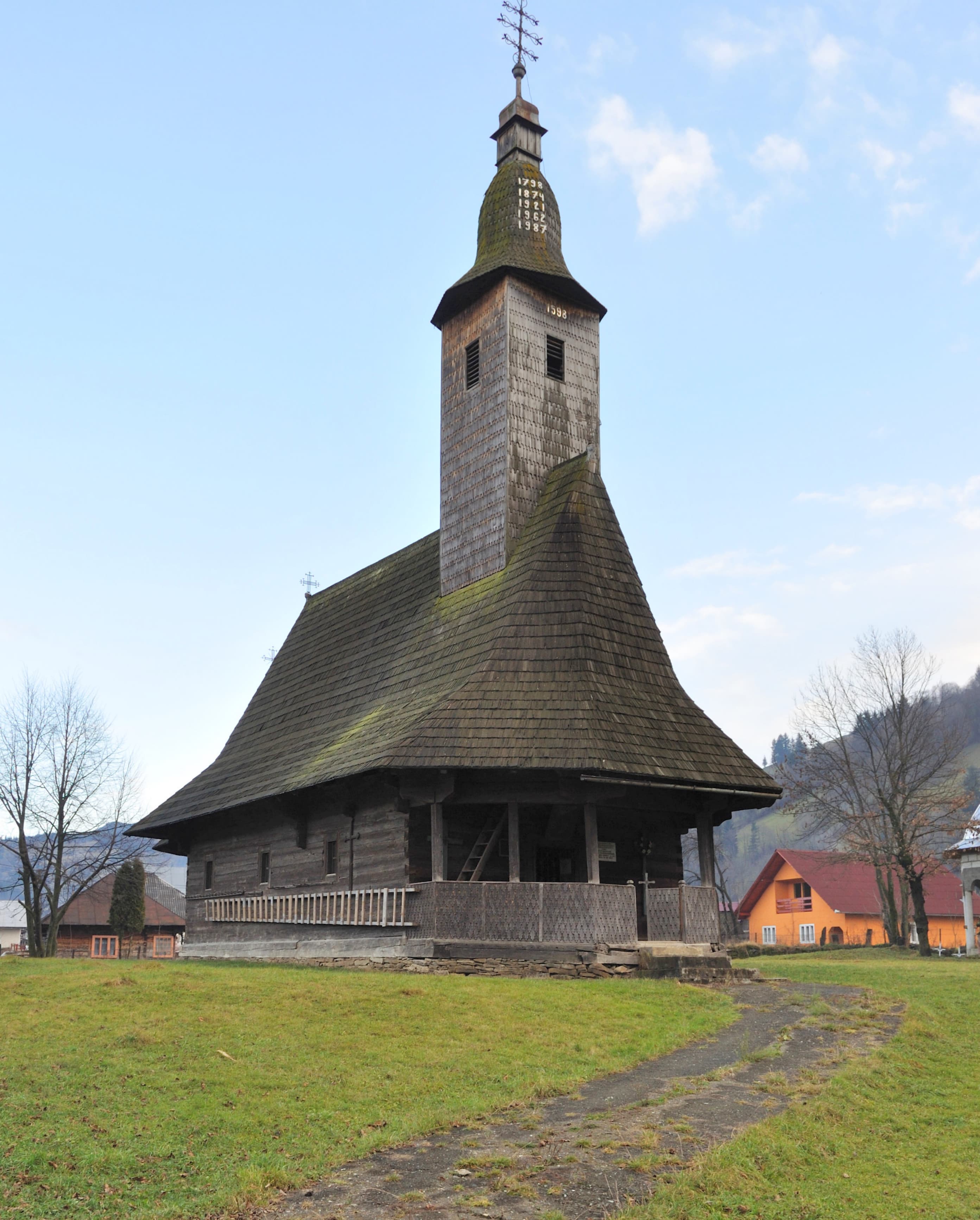 Ukrainian wooden church of the Transfiguration in Poienile de sub Munte, Maramureș