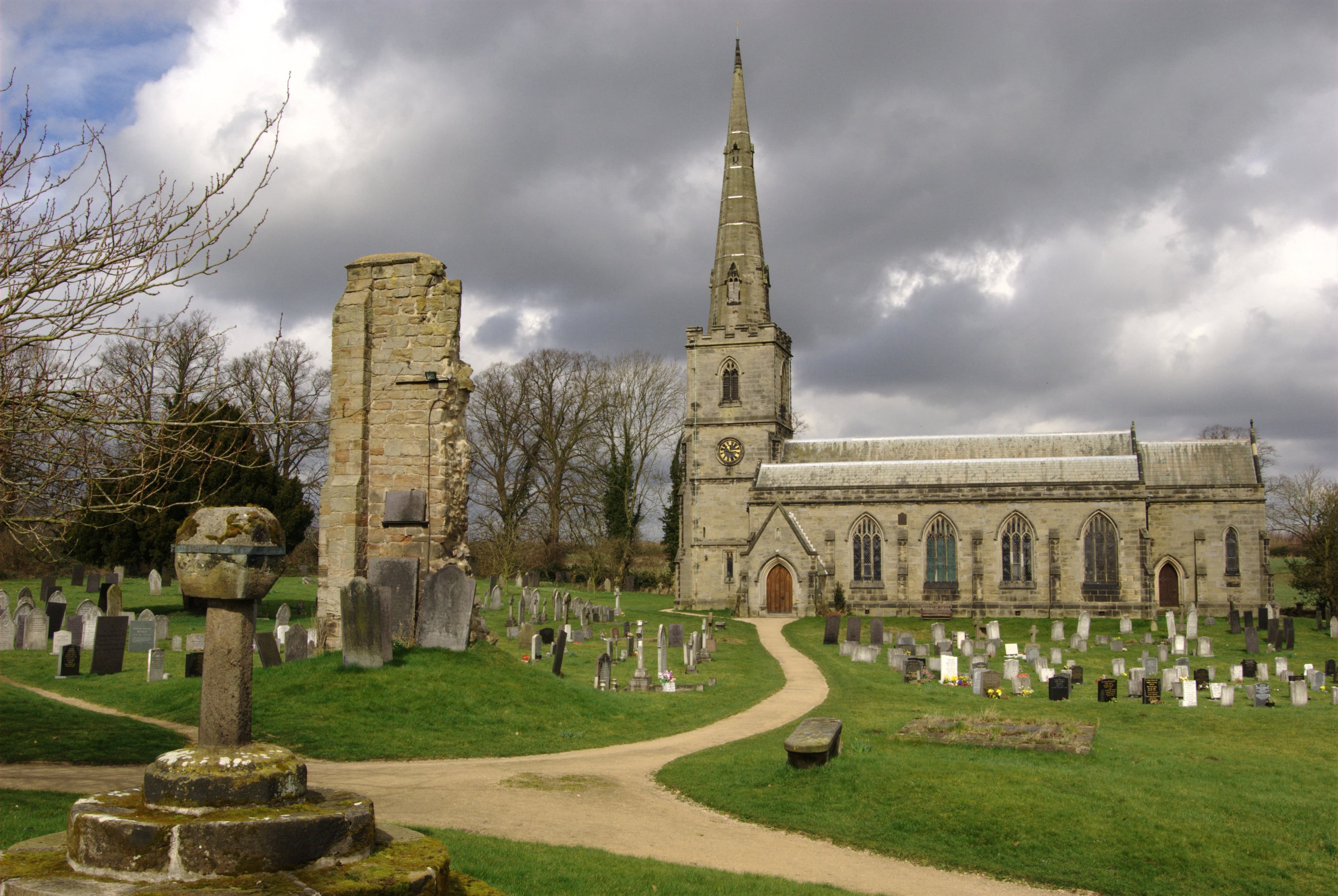 Medieval church and cross 45m south of St George's Church